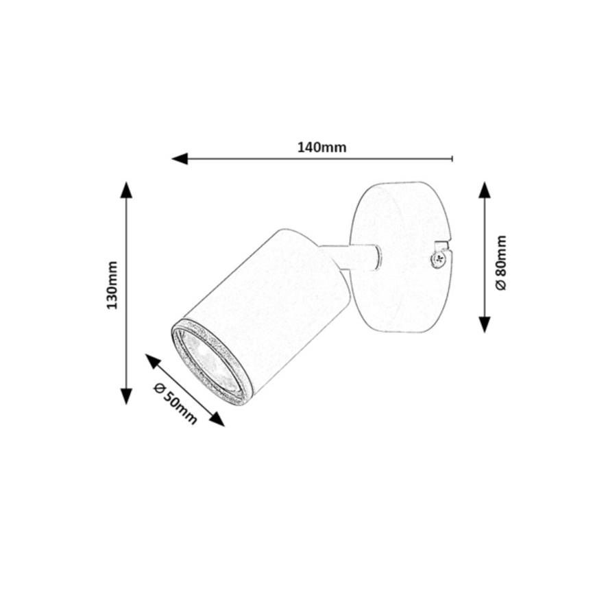 Rabalux - sienas punktveida gaismeklis 1xGU10/15W/230V balts