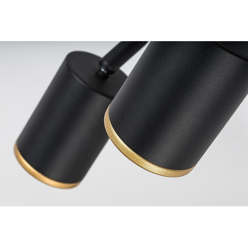 Rabalux - Virziena gaismeklis 2xGU10/15W/230V melns