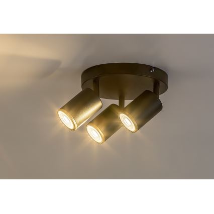 Rabalux - Virziena gaismeklis 3xGU10/15W/230V melns