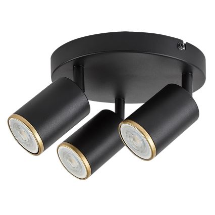 Rabalux - Virziena gaismeklis 3xGU10/15W/230V melns