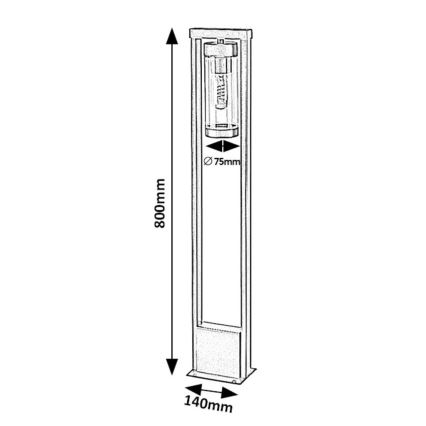 Rabalux - Āra lampa 1xE27/12W/230V IP44