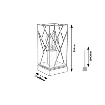 Rabalux - Galda lampa 1xE27/40W/230V