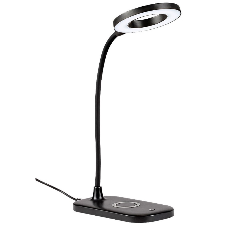 Rabalux - LED Aptumšojama skārienvadāma galda lampa ar ar bezvadu uzlādi LED/5W/5V 2700-6000K, melna