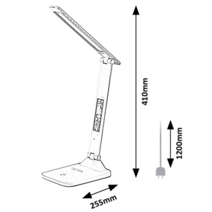 Rabalux - LED Aptumšojama galda lampa ar ekrānu LED/5W/5V 3000-6000K