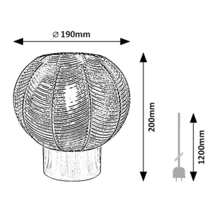 Rabalux - Galda lampa 1xE27/40W/230V