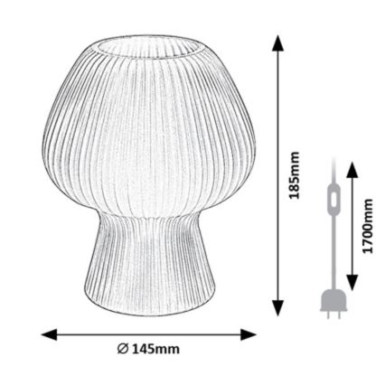 Rabalux - Galda lampa 1xE14/60W/230V balta