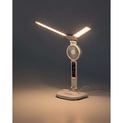 Rabalux - LED aptumšojama galda lampa ar ventilatoru un displeju LED/7W/5V 3000/4000/6500K