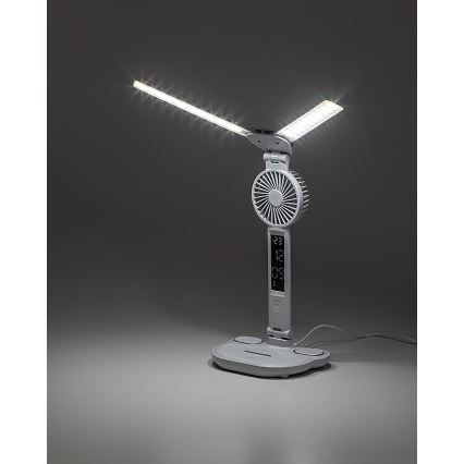 Rabalux - LED aptumšojama galda lampa ar ventilatoru un displeju LED/7W/5V 3000/4000/6500K