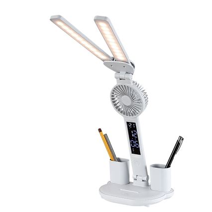 Rabalux - LED aptumšojama galda lampa ar ventilatoru un displeju LED/7W/5V 3000/4000/6500K