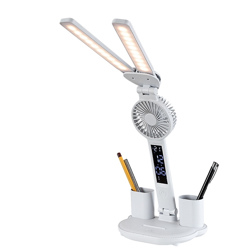Rabalux - LED aptumšojama galda lampa ar ventilatoru un displeju LED/7W/5V 3000/4000/6500K