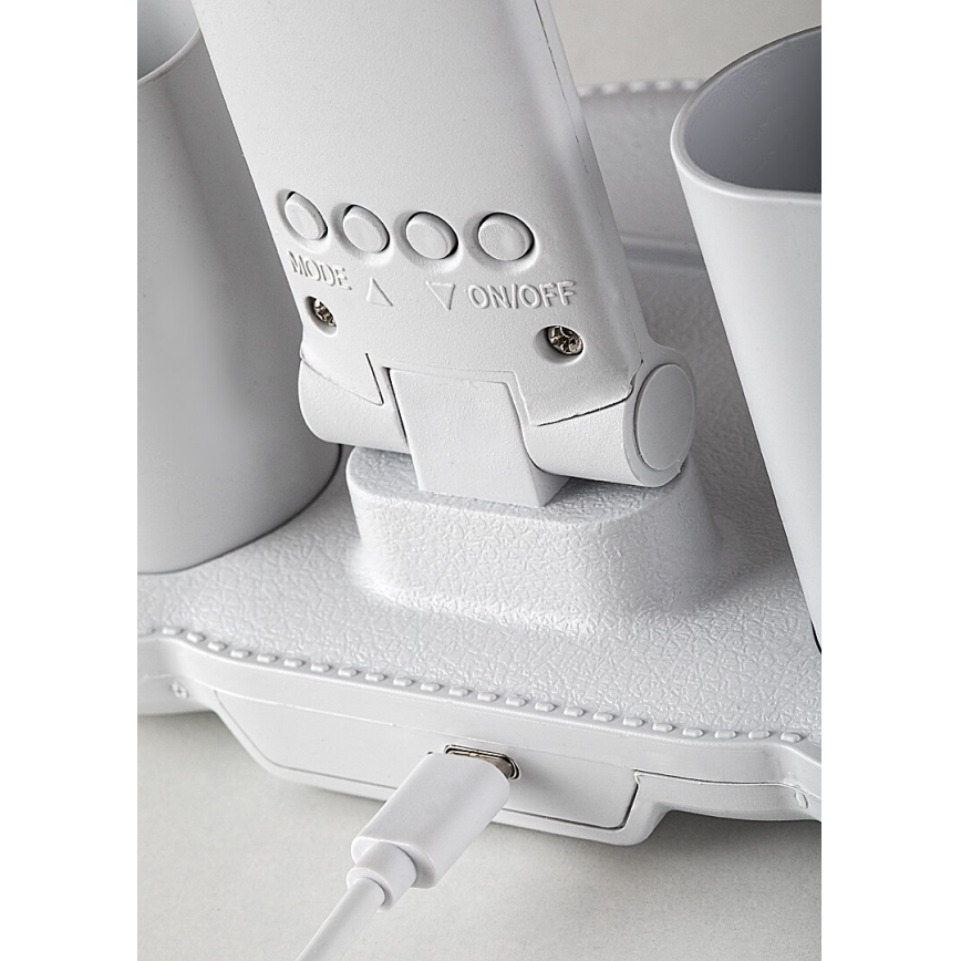 Rabalux - LED aptumšojama galda lampa ar ventilatoru un displeju LED/7W/5V 3000/4000/6500K