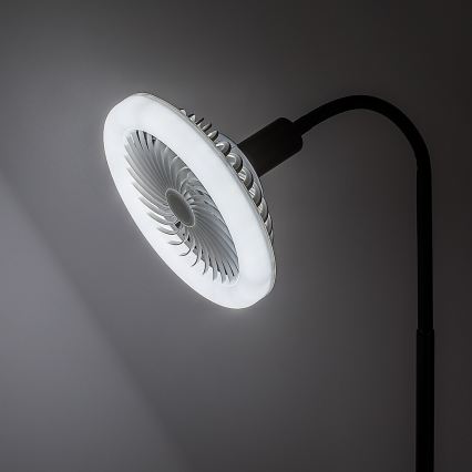Rabalux - LED grīdas lampa ar regulējamu spilgtumu un ventilatoru 1xE27/16W/230V 3000-6500K