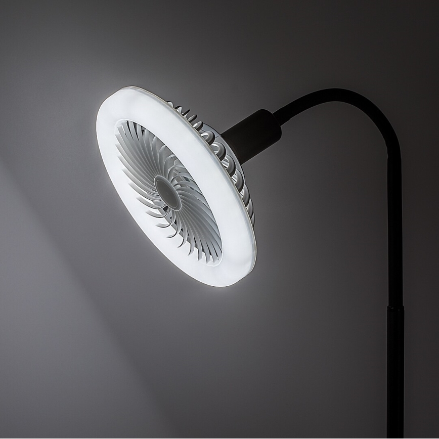 Rabalux - LED grīdas lampa ar regulējamu spilgtumu un ventilatoru 1xE27/16W/230V 3000-6500K