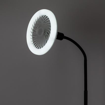 Rabalux - LED grīdas lampa ar regulējamu spilgtumu un ventilatoru 1xE27/16W/230V 3000-6500K
