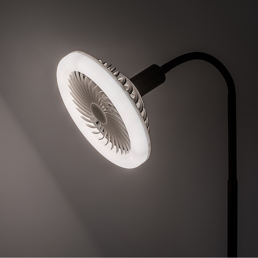 Rabalux - LED grīdas lampa ar regulējamu spilgtumu un ventilatoru 1xE27/16W/230V 3000-6500K + tālvadība