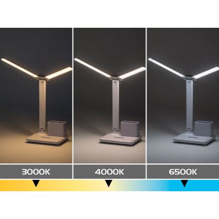 Rabalux - regulējama LED skārienjūtīgā galda lampa LED/5W/5V 3000/4000/6500K