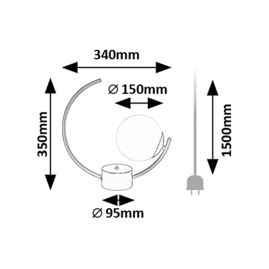 Rabalux - Galda lampa 1xE14/25W/230V
