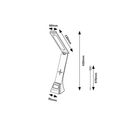 Rabalux - skārienvadāma LED galda lampa ar regulējamu spilgtumu LED/6W/5V 3000/4000/6500K