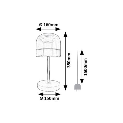 Rabalux - LED Aptumšojama galda lampa LED/13W/230V 3000/4000/6000K