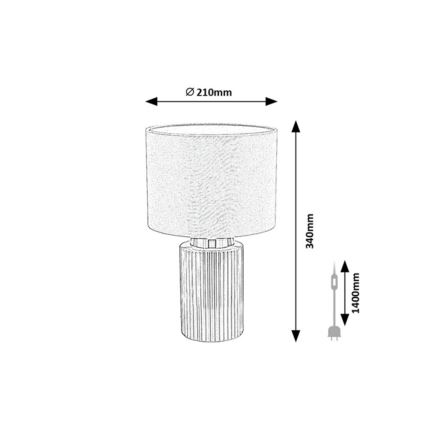 Rabalux - Galda lampa 1xE14/40W/230V pelēka