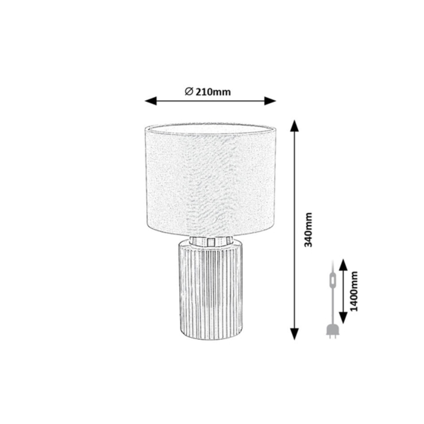 Rabalux - Galda lampa 1xE14/40W/230V pelēka