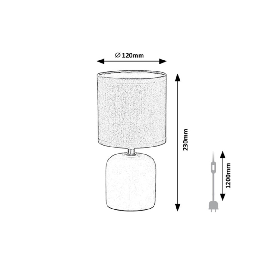 Rabalux - Galda lampa 1xE14/40W/230V balta