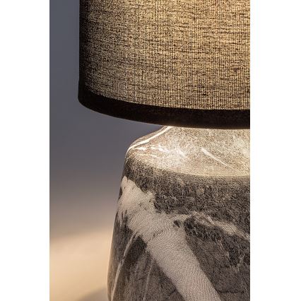 Rabalux - Galda lampa 1xE14/40W/230V, melna/marmora dekors