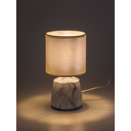 Rabalux - Galda lampa 1xE14/40W/230V balta/marmora dekors