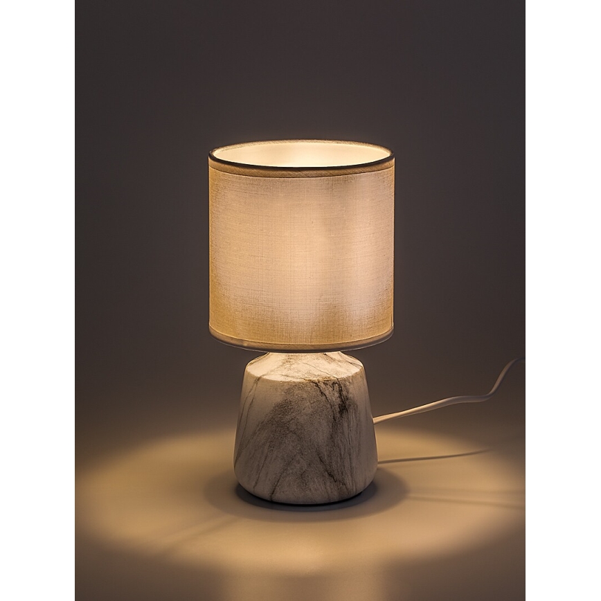 Rabalux - Galda lampa 1xE14/40W/230V balta/marmora dekors
