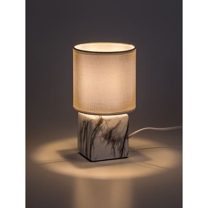 Rabalux - Galda lampa 1xE14/40W/230V balta/marmora dekors