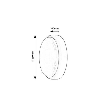 Rabalux - LED Āra griestu lampa LED/15W/230V IP54 melna