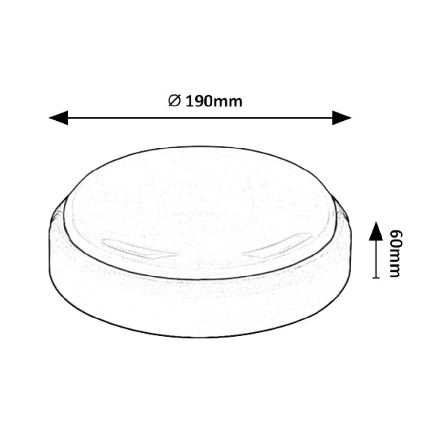 Rabalux - LED Āra griestu lampa LED/15W/230V IP54 melna