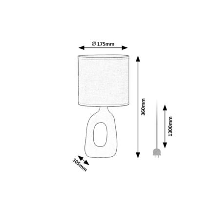 Rabalux - Galda lampa 1xE14/40W/230V zila