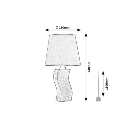 Rabalux - Galda lampa 1xE14/40W/230V pelēka