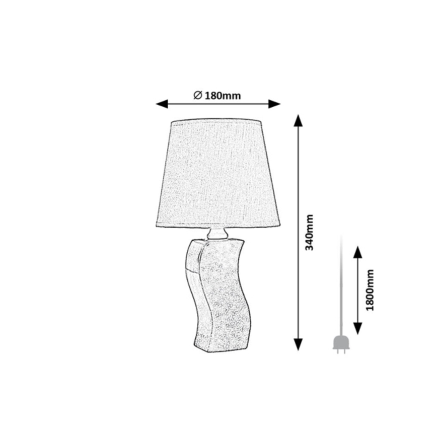 Rabalux - Galda lampa 1xE14/40W/230V pelēka