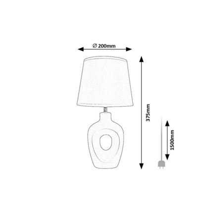 Rabalux - Galda lampa 1xE14/25W/230V bēša
