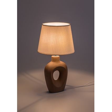 Rabalux - Galda lampa 1xE14/25W/230V brūna/krēmkrāsaina