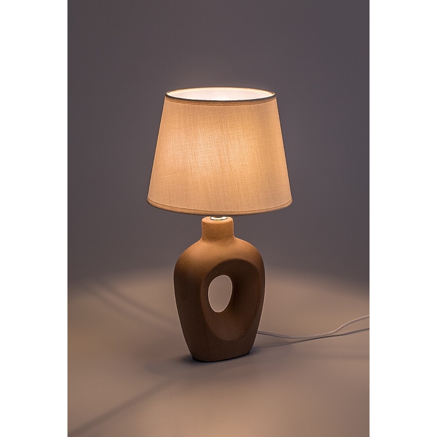 Rabalux - Galda lampa 1xE14/25W/230V brūna/krēmkrāsaina