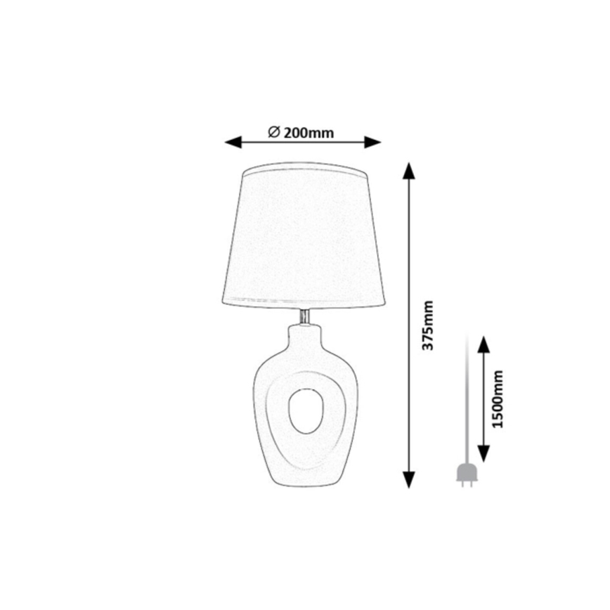 Rabalux - Galda lampa 1xE14/25W/230V brūna/krēmkrāsaina