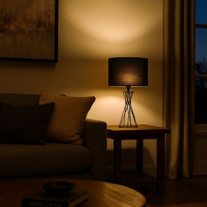 Rabalux - Galda lampa 1xE27/40W/230V melna