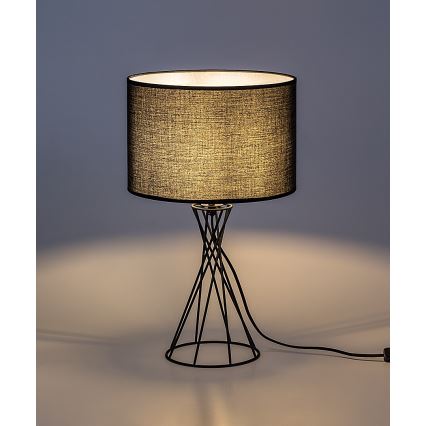 Rabalux - Galda lampa 1xE27/40W/230V melna