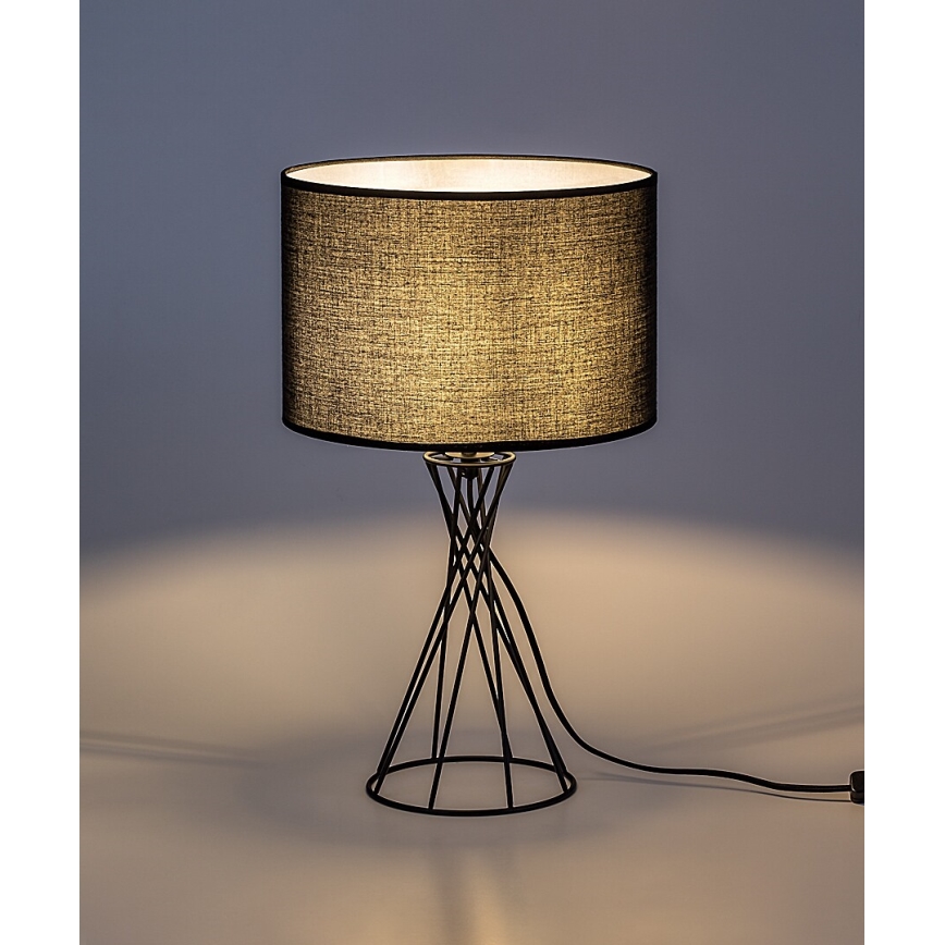 Rabalux - Galda lampa 1xE27/40W/230V melna