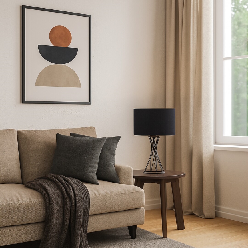 Rabalux - Galda lampa 1xE27/40W/230V melna