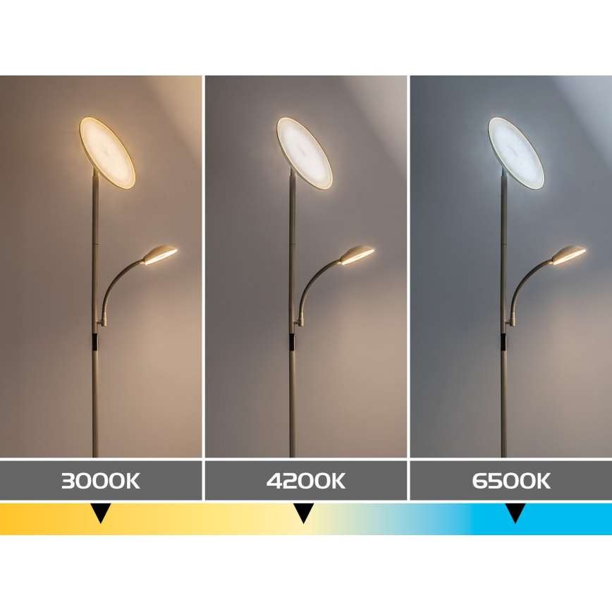 Rabalux - LED regulējama grīdas lampa LED/23W/230V 3000/4200/6500 bēša