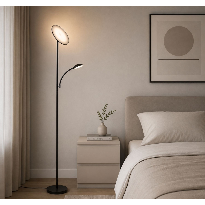 Rabalux - regulējama LED stāvlampa LED/23W/230V 3000/4200/6500 melna