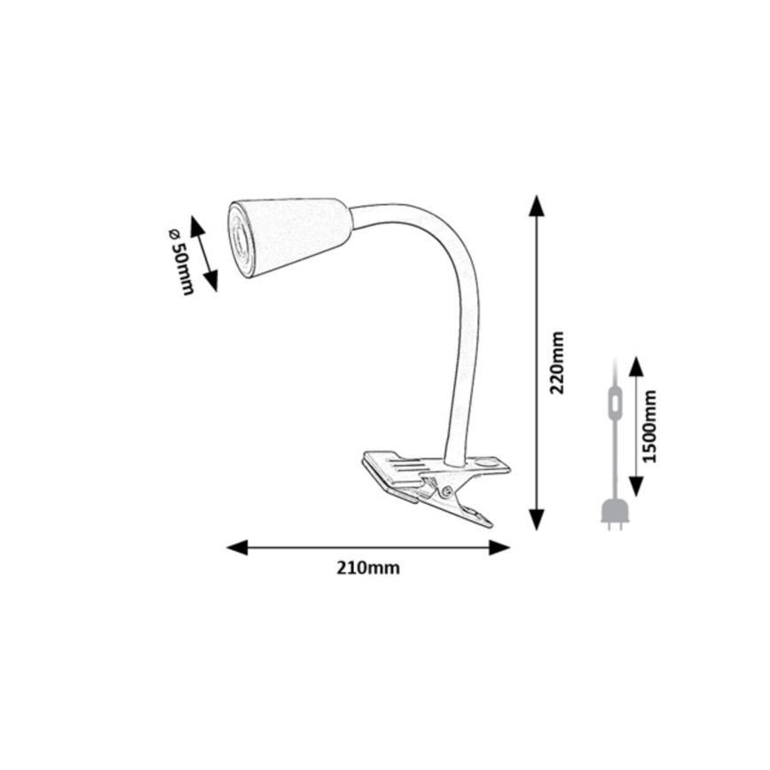 Rabalux - Galda lampa ar skavu 1xGU10/7W/230V oranžā