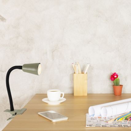 Rabalux - Galda lampa ar skavu 1xGU10/7W/230V khaki
