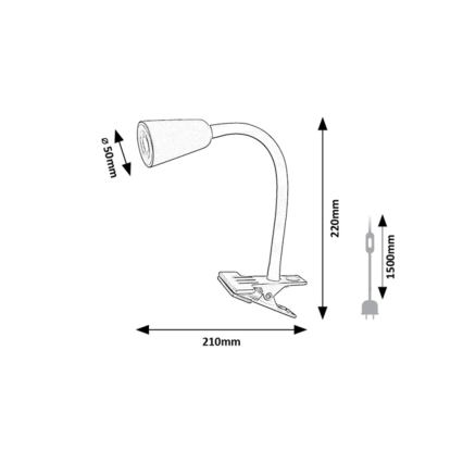 Rabalux - Galda lampa ar skavu 1xGU10/7W/230V khaki