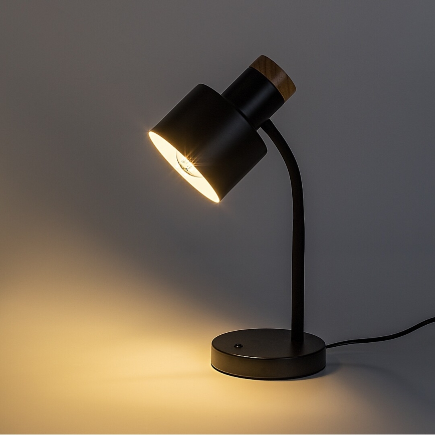 Rabalux - Galda lampa 1xE27/20W/230V melna