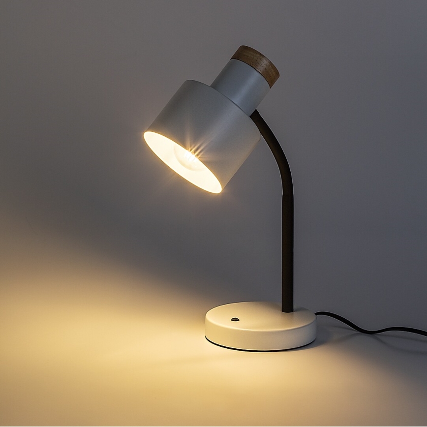 Rabalux - Galda lampa 1xE27/20W/230V balta